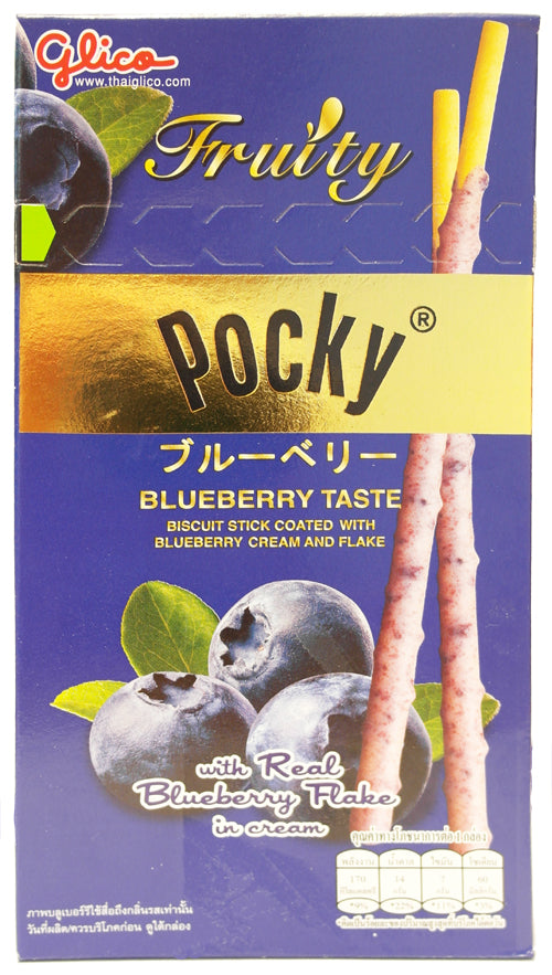 Pocky m. blåbær smag