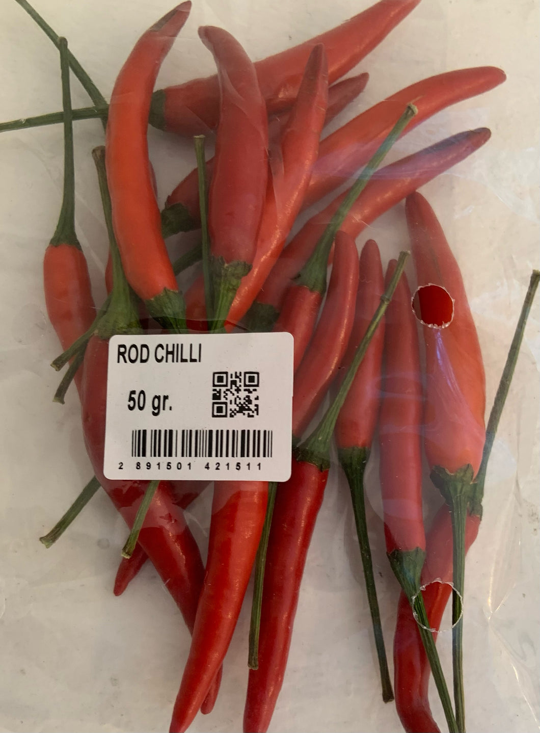 Chili, rød 50 g, Thailand